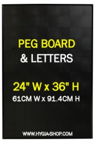 BLACK PEG BOARD 24inch Wide x36inch High (Each) BLACK, PEG, BOARD, 24inch, Wide36inch, High, Beaumont
