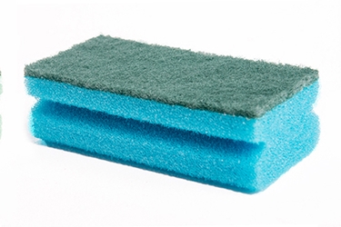 BLUE Industrial F/Grip Green Scourers Sponge (x10) 