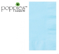 Baby Blue Pre-Folded 2 Ply 33cm Napkins (2000 Pack) 