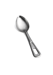Basting Spoon, Solid, Stainless Steel, 11” 