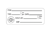 Black Day/Shelf Labels - 50mm x 100mm (x500) 