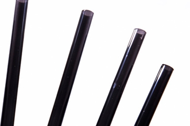 Black 5.5" Jumbo Small Straw 6mm (x500) 