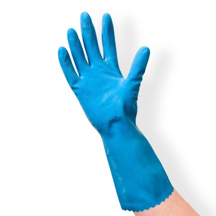 Blue Household Rubber Glove Large 