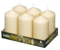 Bolsius® Professional Pillar Candle 150mm x 80mm Ivory (6 Pack) BURN TIME 70 HOURS MINIMUM Bolsius, Professional, Pillar, 150mm, 80mm, Ivory, bolsius