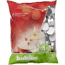 Bolsius Tea Light Candles 4 hour burn (200 Pack) 