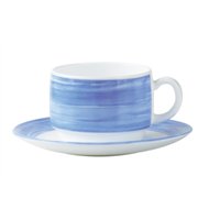 Brush Blue Saucer 5.5” 14cm  (48 Pack) Brush, Blue, Saucer, 5.5", 14cm, 
