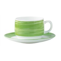 Brush Green Saucer 5.5” 14cm (48 Pack) Brush, Green, Saucer, 5.5", 14cm