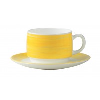 Brush Yellow Saucer 5.5” 14cm (48 Pack) Brush, Yellow, Saucer, 5.5", 14cm