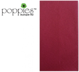 Burgundy Pre-Folded 3 Ply 40cm Napkins (1000 Pack) 