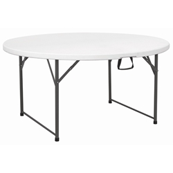 Centre Folding Round Table 5 White HDPE (Each) Centre, Folding, Round, Table, 5, White, HDPE, Nevilles