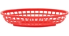 Classic Oval Baskets Hight Density Polyethylene Red 24x15x5cm (36 Pack) 