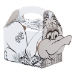 Colour-in Jungle Lion paperboard box with handle - CO-01MBJCOL