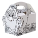 Colour-in Jungle Lion paperboard box with handle - CO-01MBJCOL