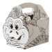 Colour-in Jungle Lion paperboard box with handle - CO-01MBJCOL