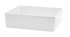 Contemporary Melamine Staight Sided Bowl White (25.5x25.5x7.5cm) 4 Litre 