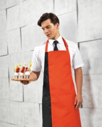 Contrast bib apron 