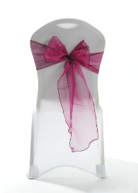 Crystal Chair Sashes - Burgundy 8”x108” (5 Pack) 
