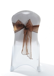 Crystal Chair Sashes - Chocolate 8”x108” (5 Pack) 
