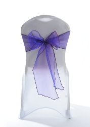 Crystal Chair Sashes - Dark Purple 8”x108” (5 Pack) 