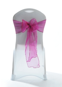 Crystal Chair Sashes - Fuchsia 8”x108” (5 Pack) 