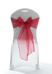 Crystal Chair Sashes - Garnet 8”x108” (5 Pack) 