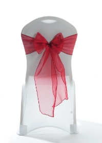 Crystal Chair Sashes - Garnet 8”x108” (5 Pack) 