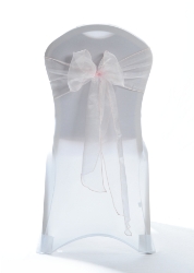 Crystal Chair Sashes - Ice Pink 8”x108” (5 Pack) 