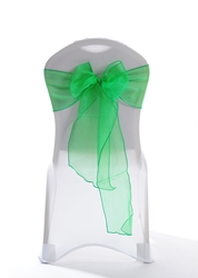 Crystal Chair Sashes - Kelly Green 8”x108” (5 Pack) 