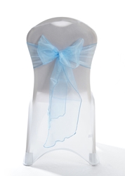 Crystal Chair Sashes - Light Blue 8”x108” (5 Pack) 