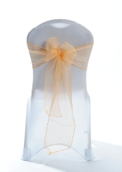Crystal Chair Sashes - Light Peach 8”x108” (5 Pack) 