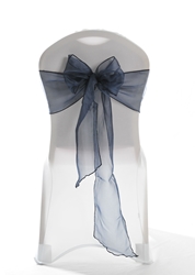Crystal Chair Sashes - Navy 8”x108” (5 Pack) 