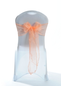 Crystal Chair Sashes - Peach 8”x108” (5 Pack) 