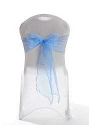 Crystal Chair Sashes - Perriwinkle Blue 8”x108” (5 Pack) 