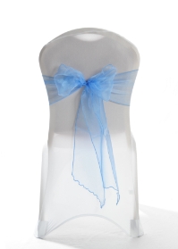 Crystal Chair Sashes - Perriwinkle Blue 8”x108” (5 Pack) 