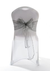 Crystal Chair Sashes - Platinum 8”x108” (5 Pack) 