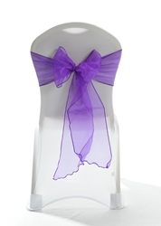 Crystal Chair Sashes - Purple 8”x108” (5 Pack) 