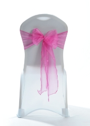Crystal Chair Sashes - Raspberry 8”x108” (5 Pack) 