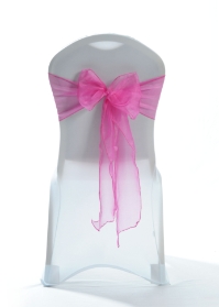 Crystal Chair Sashes - Raspberry 8”x108” (5 Pack) 