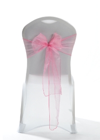 Crystal Chair Sashes - Raspberry Pink 8”x108” (5 Pack) 