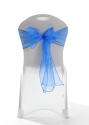 Crystal Chair Sashes - Royal Blue 8”x108” (5 Pack) 