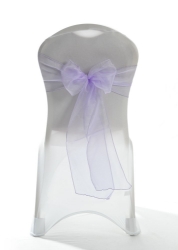 Crystal Chair Sashes - Violet 8”x108” (5 Pack) 