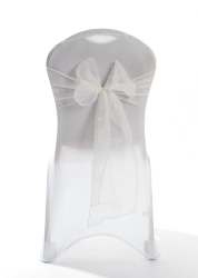 Crystal Chair Sashes - Ivory 8”x108” (5 Pack) 