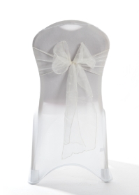 Crystal Chair Sashes - Ivory 8”x108” (5 Pack) 