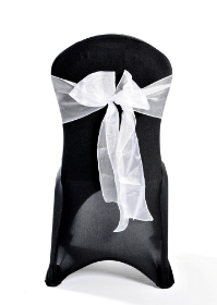 Crystal Chair Sashes - White 8”x108” (5 Pack) 