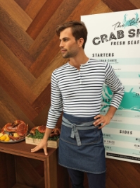 'DOMAIN' CONTRAST DENIM WAIST APRON 