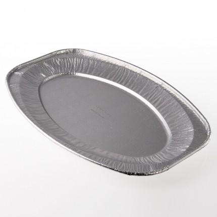 Embossed Oval Foil Platter 17” (432mm) 