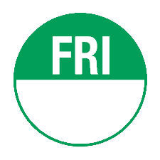 FRIDAY - Round Day Dot (1000 Pack) 