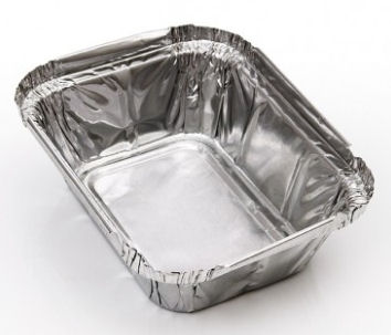 Foil Container 250ml (8.7oz) 122x100x33mm (4.8''x3.9''x1.2'') (1000 Pack) 