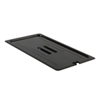 GN 1/1, Notched Cover, Black, for Polycarbonate Gastronorm Container 