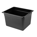 GN 1/2, 200mm Deep, 10.8Ltr Gastronorm Container, Polycarbonate, Black 